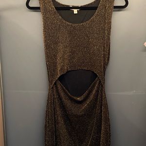 Gold bodycon dress